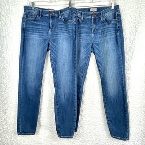 TWO FOR PRICE OF ONE- Loft Modern Skinny Jeans, blue denim, size 6